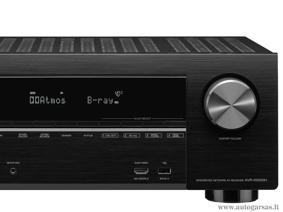AV resyveris Denon AVR-X3500H 7.2 kanalo namų kino stiprintuvas 7x105W