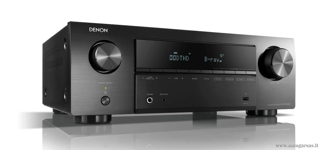 AV resyveris Denon AVR-X550BT 5.2 kanalo namų kino stiprintuvas 5x130W su Bluetooth
