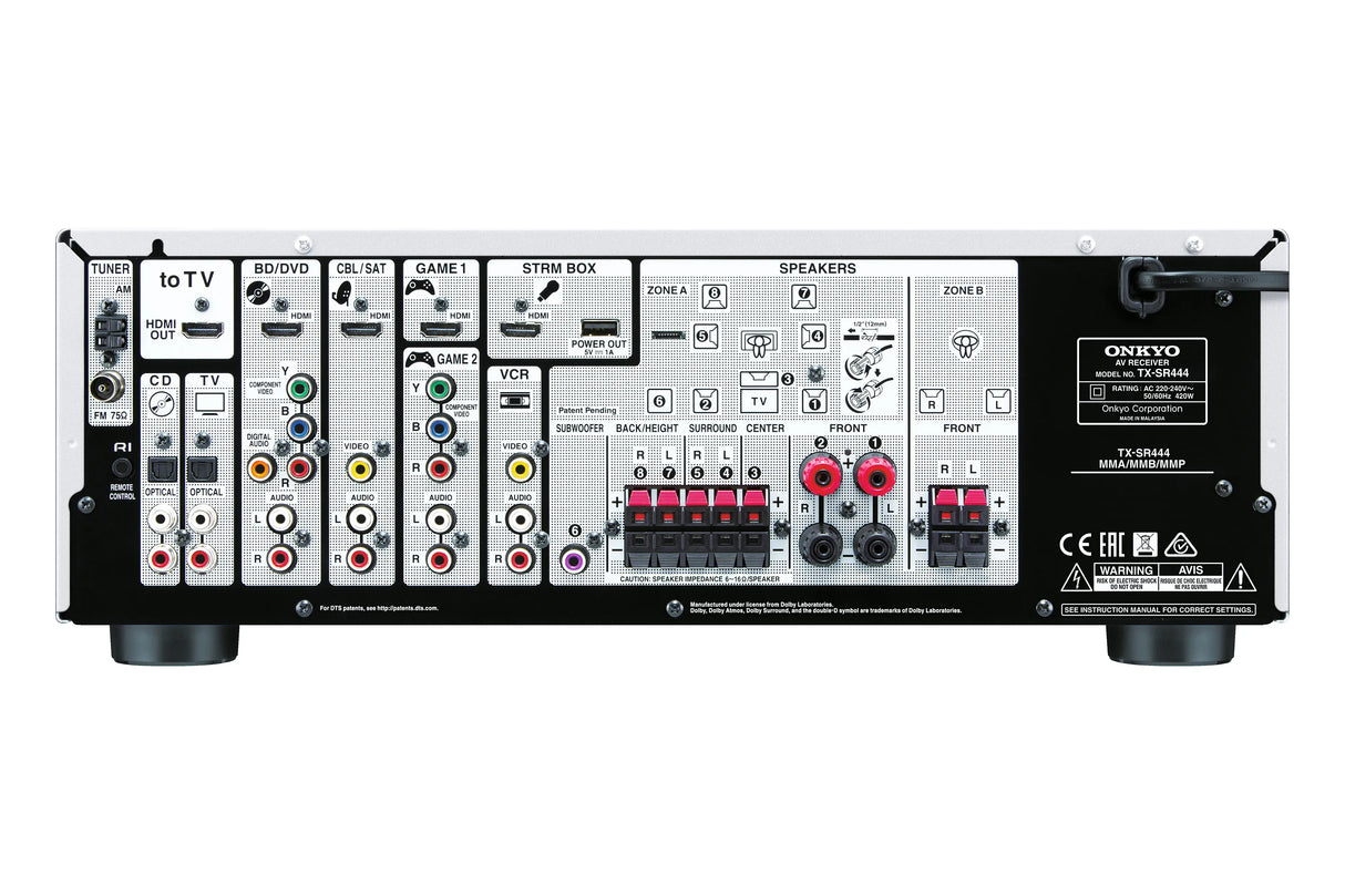 AV resyveris Onkyo TX-SR444 7.1, 7x100W