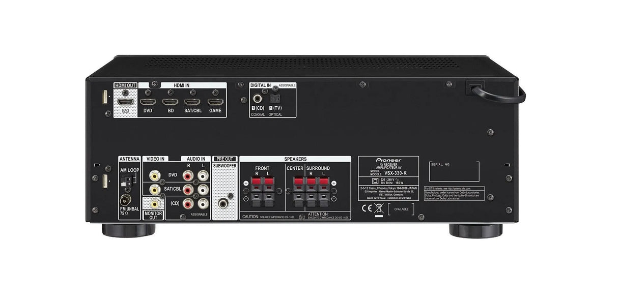 AV resyveris Pioneer VSX-330 5.1, 5x105W