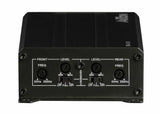 AXTON, A4120 4-kanalų automobilinis garso stiprintuvas, 4x60W - galinė panelė su valdymo elementais