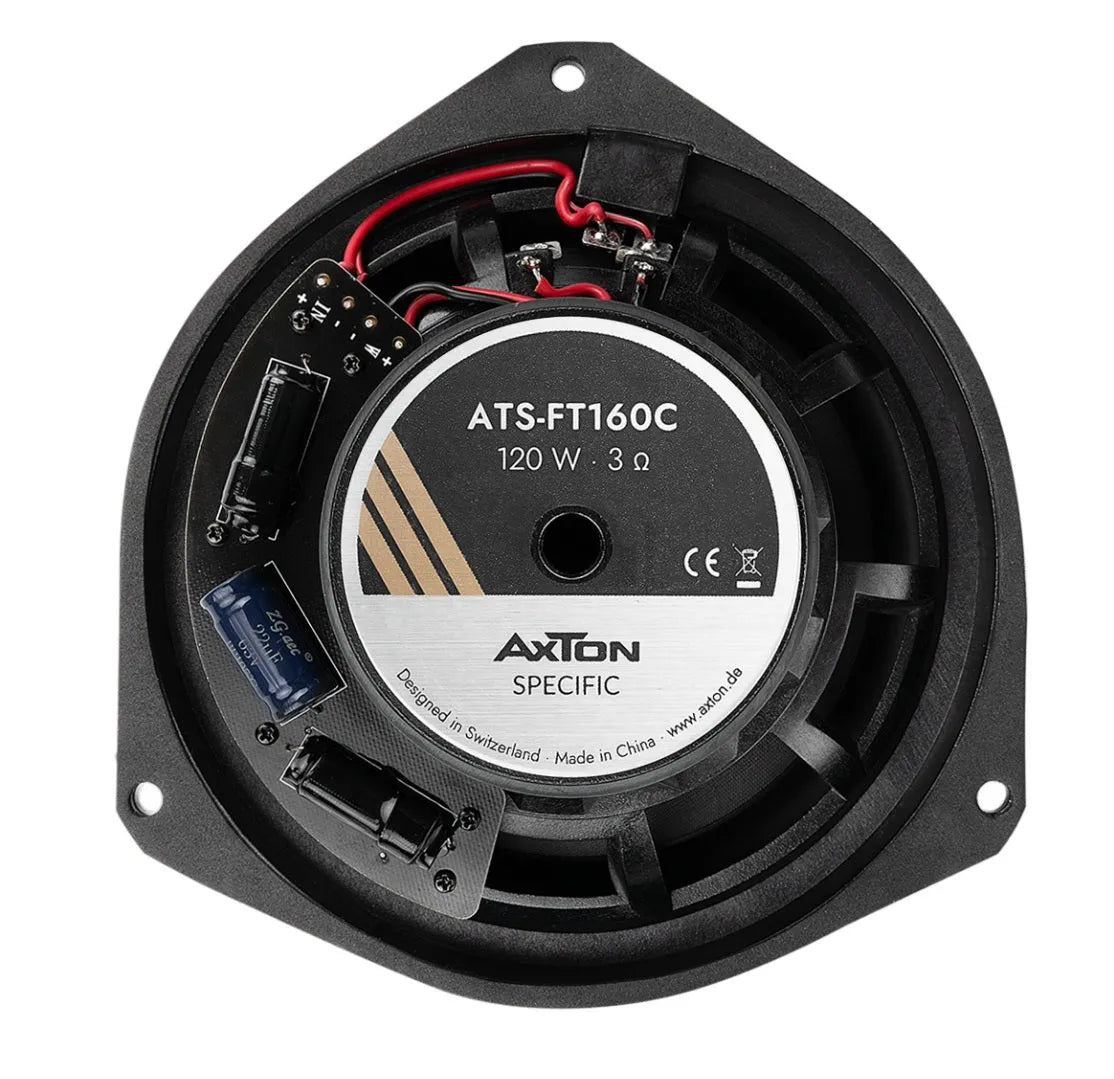 AXTON, ATS-FT160C Fiat Ducato 16.5 cm / 6.5" 2-juostų komponentini - Garsiakalbio vidinė pusė su kondensatoriumi