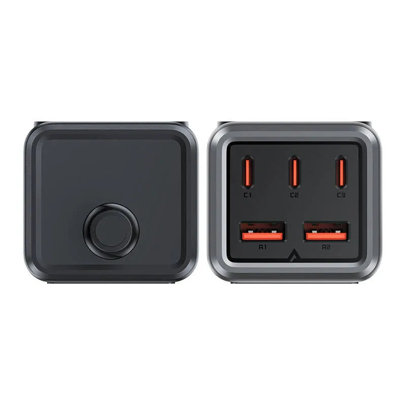 Acefast Z2, GaN, 3xUSB-C, 2xUSB-A, 75W Stalinis adapteris - įkroviklis
