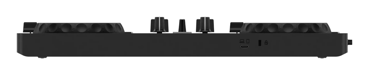 AlphaTheta DDJ-FLX2 - Šoninis vaizdas su USB-C jungtimi