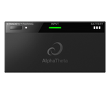 AlphaTheta HP-TX01 belaidis siųstuvas - indikatoriai ir mygtukas viršuje