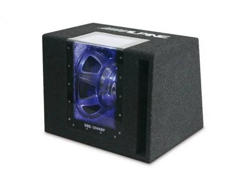 Alpine SBG-1244BP, 800W žemų dažnių garsiakalbis Band-Pass tipo dėžėje