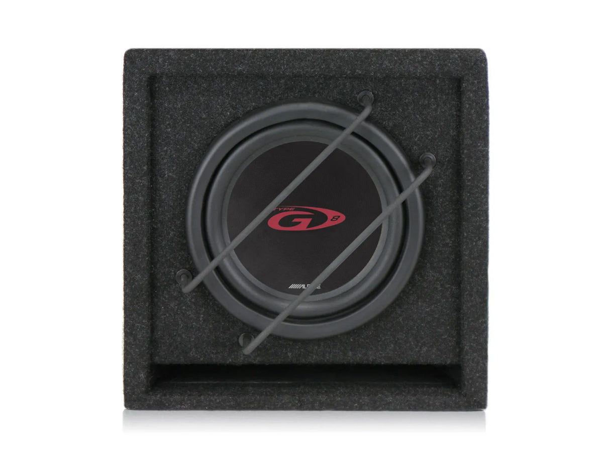 Alpine SBG-844BR, 400W žemų dažnių garsiakalbis su dėže