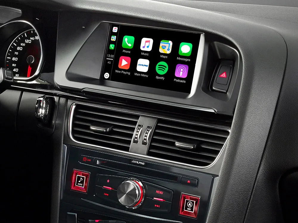 Alpine X703D-A5, automobilinė multimedija- navigacija TomTom žemėlapiai, Apple CarPlay ir Android Auto