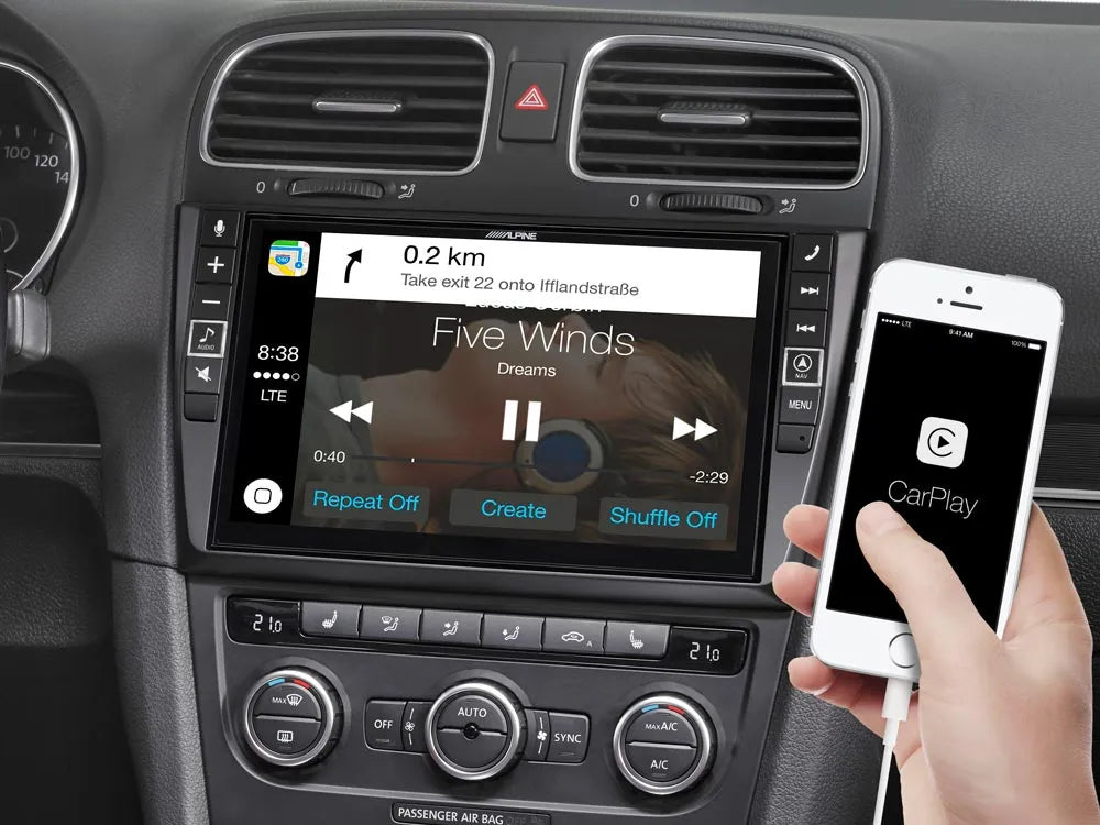 Alpine X902D-G6, automobilinė multimedija - iPhone su CarPlay ir automobilio multimedija