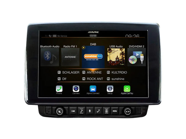 Alpine X903D-DU, automobilinė multimedija su navigacija, Apple CarPlay ir Android Auto