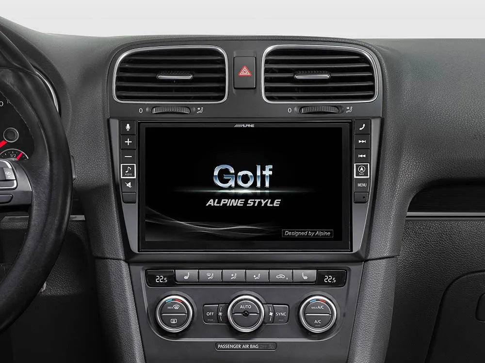 Alpine X903D-G6, automobilinė multimedija- navigacija su TomTom žemėla - priekinė panelė su navigacijos ekranu