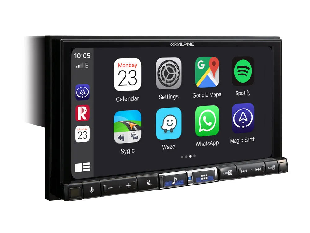 Alpine iLX-705DM, 2DIN multimedijos grotuvas su 7″ HD ekranu ir Apple CarPlay