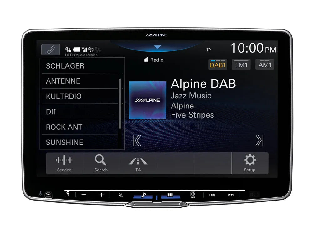 Alpine iLX-F115D, 11" automobilinė multimedija 1DIN korpusu su DAB+, Apple CarPlay ir Android Auto