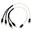 Ampire X30S, (30 cm) signalinis audio Y RCA kabelis - Y formos jungtis su skirtingų spalvų laidais