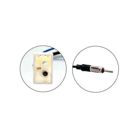 Anteninis perėjimas Toyota, Subaru-DIN 20cm - detalus vaizdas su jungtimis ir DIN jungtimi
