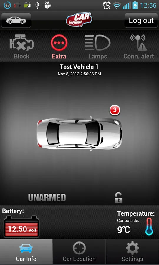 Apsaugos sistema CAR IN PHONE