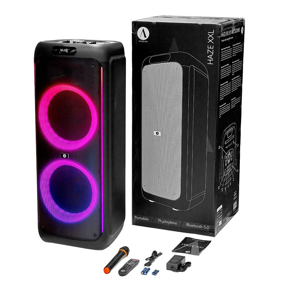 Arcsound Haze XXL, 200W nešiojama garso kolonėlė, sistema su bevieliu mikrofonu