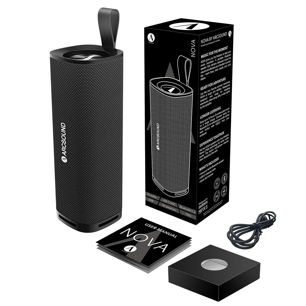Arcsound NOVA, nešiojama Bluetooth garso kolonėlė 