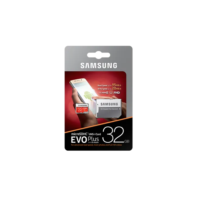 Atminties kortelė Samsung EVO+, 32GB microSDHC klasė 10 UHS-1