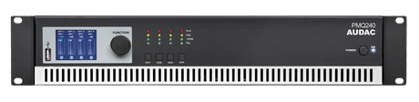 Audac PMQ240, garso stiprintuvas 100V 4x240W su DSP