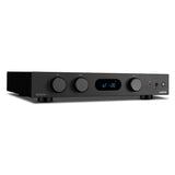 Audiolab 6000A MKII, integruotas stereo garso stiprintuvas - Priekinė panelė su valdymo mygtukais ir ekranėliu