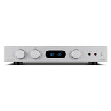 Audiolab 6000A MKII, integruotas stereo garso stiprintuvas - priekinė panelė su ekrano ir mygtukais
