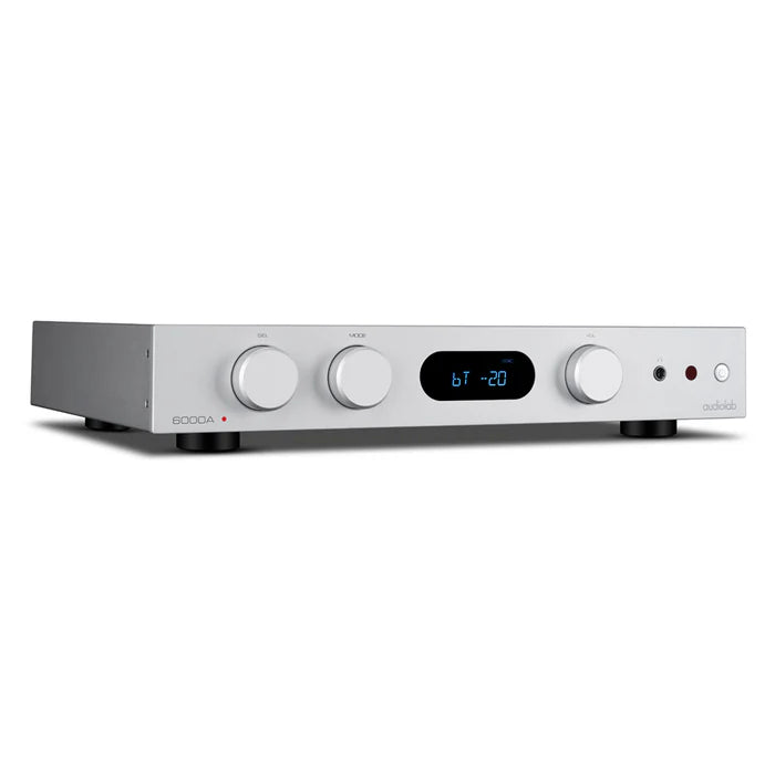 Audiolab 6000A MKII, integruotas stereo garso stiprintuvas - Priekinė panelė su jungtimi ausinėms