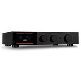 Audiolab 9000A, Integruotas stereo stiprintuvas - priekinė panelė su ekranais ir valdymo elementais