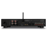 Audiolab 9000A, Integruotas stereo stiprintuvas - Galinė panelė su daugybe jungčių ir antenė