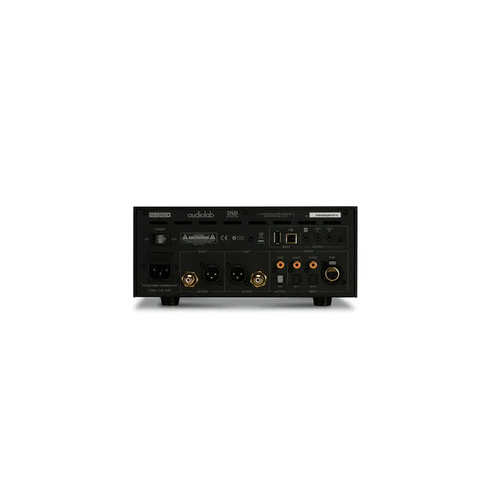 Audiolab M-DAC+, ausinių stiprintuvas ir D/A keitiklis - galinė panelė su daugybe jungčių