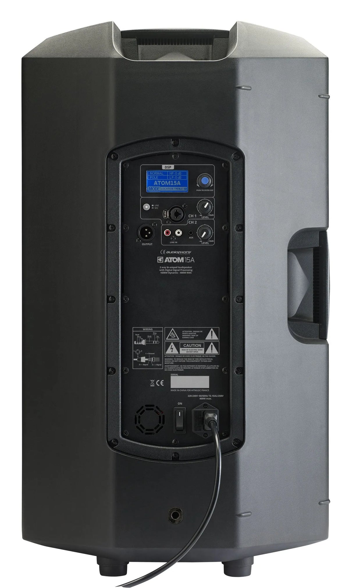 Audiophony ATOM15A, Aktyvi garso kolonėlė 400W RMS