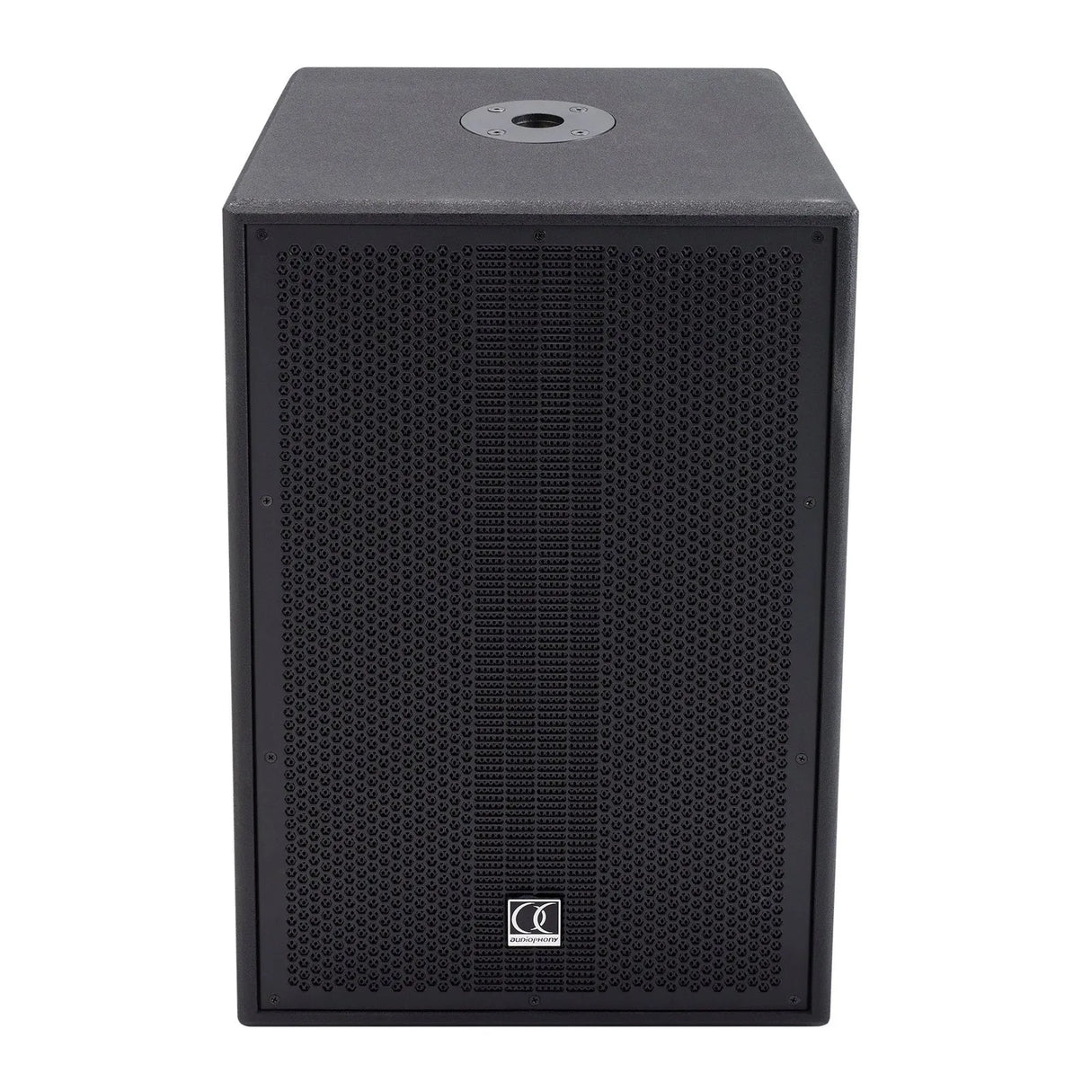 Audiophony MOJO2200CURVE, galinga išlenkto masyvo garso kolonėlė su DSP - viršutinė dalis su tvirtinimo anga