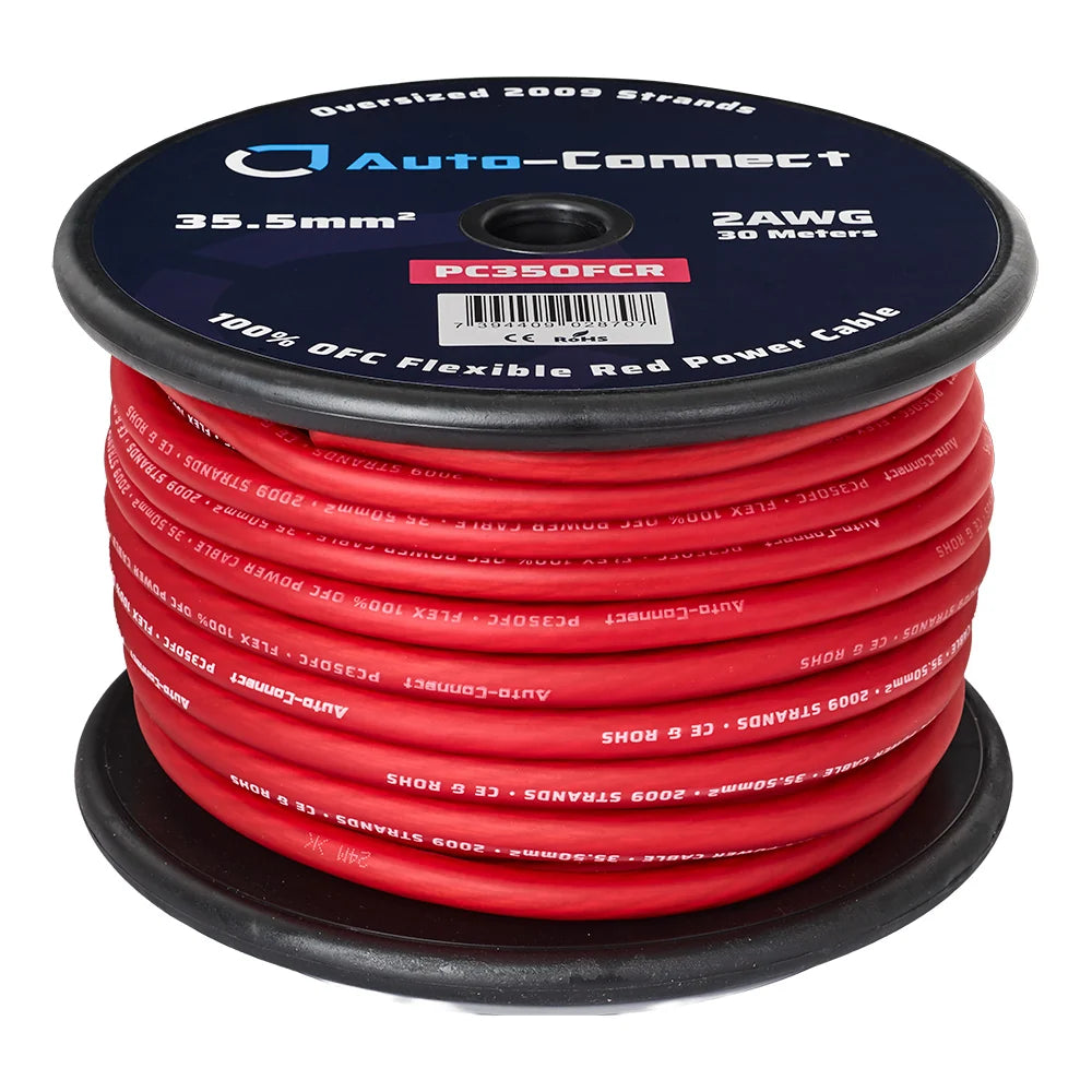 Auto Connect PC35OFCR, 35.5mm² / 2 AWG maitinimo kabelis iš 100% OFC