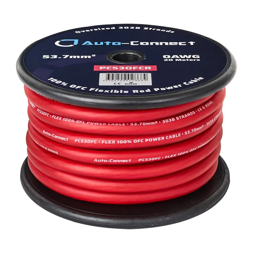 Auto Connect PC53OFCR, 53.7mm² / 0 AWG maitinimo kabelis iš 100% OFC