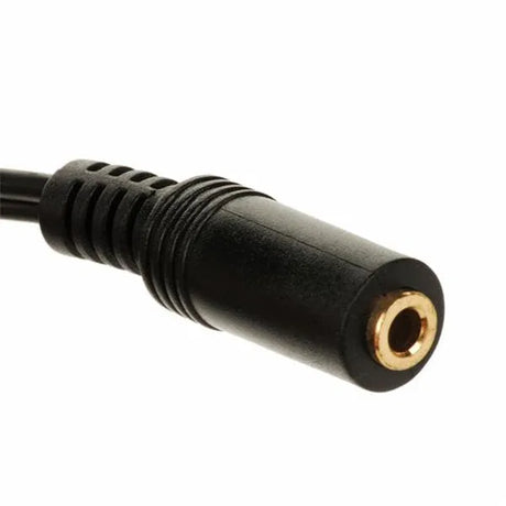 Aux įėjimo adapteris 2 RCA kištukas - Jack lizdas 3.5mm - Lizdas su auksiniu krašteliu iš arti