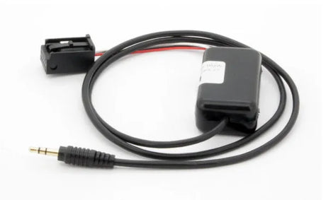 Aux įėjimo adapteris BMW Quadlock 12pin - Jack 3.5 - Juodas laidas su jungtimis ir ausinių kištuku