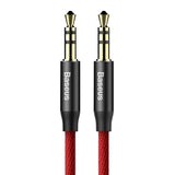 Aux įėjimo laidas Baseus AUX Yiven Cable Black/Red 1m, 3.5mm kištukai