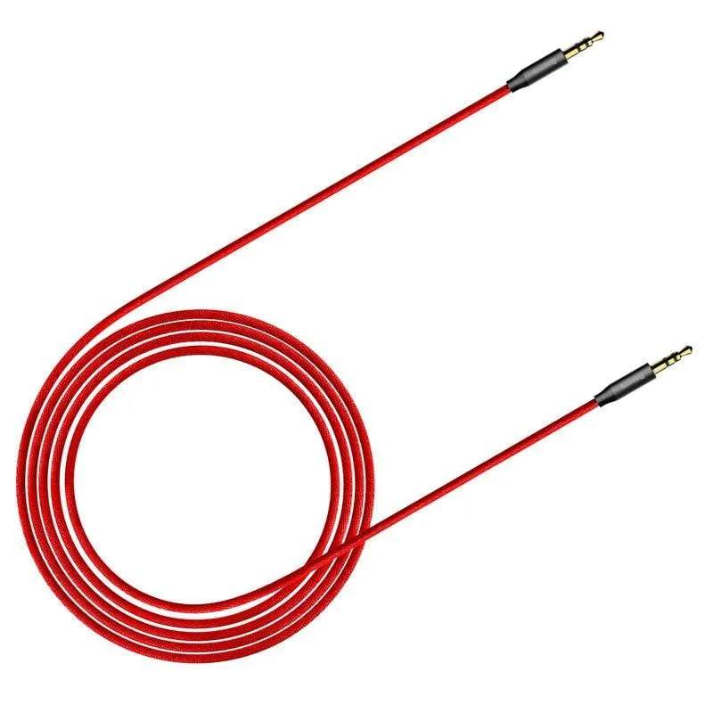 Aux įėjimo laidas Baseus AUX Yiven Cable Black/Red 1m, 3.5mm kištukai