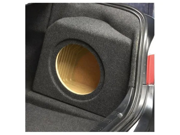 BMW 5 (E60) dėžė žemų dažnių garsiakalbiui MDF17Lx25cm - bagažinės montavimo dėžė su garsiakalbio anga