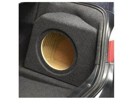 BMW 5 (E60) dėžė žemų dažnių garsiakalbiui MDF17Lx25cm - bagažinės montavimo dėžė su garsiakalbio anga