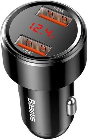 Baseus BS-C20A 45W, greitasis įkroviklis - du USB prievadai su raudonu ekranėliu