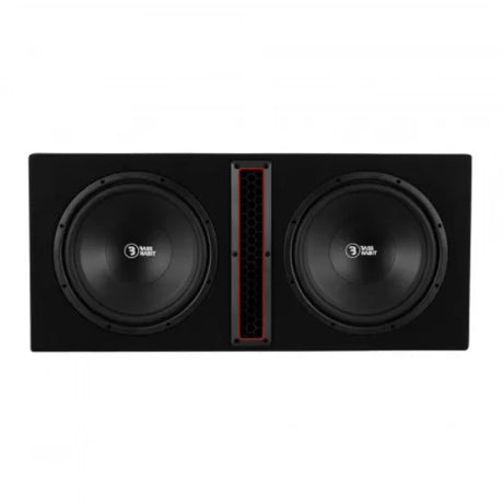 Bass Habit Play 212 2x12tum, 600W automobiliniai žemų dažnių garsiakalbiai korpuse