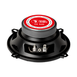 Bass Habit Rebel R130, 13 cm koaksialiniai automobiliniai garsiakalbiai - Garsiakalbio jungtys ir logotipas matomi