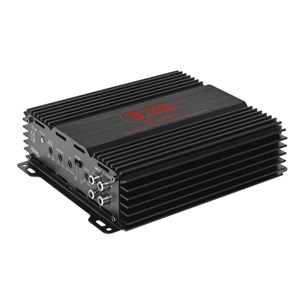 Bass Habit Rebel RA1200W, mono automobilinis garso stiprintuvas 600W