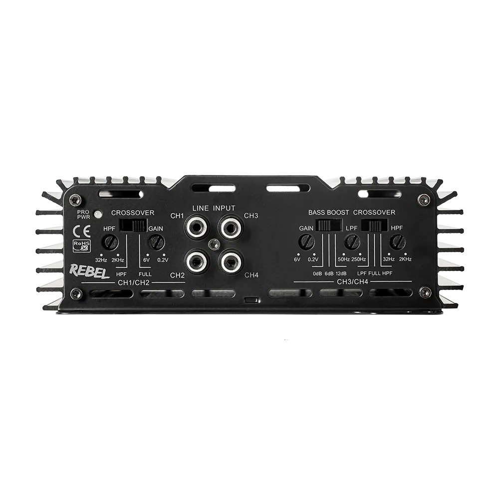 Bass Habit Rebel RA800W, 4-rių kanalų automobilinis garso stiprintuvas