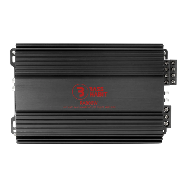 Bass Habit Rebel RA800W, 4-rių kanalų automobilinis garso stiprintuvas 4x100W