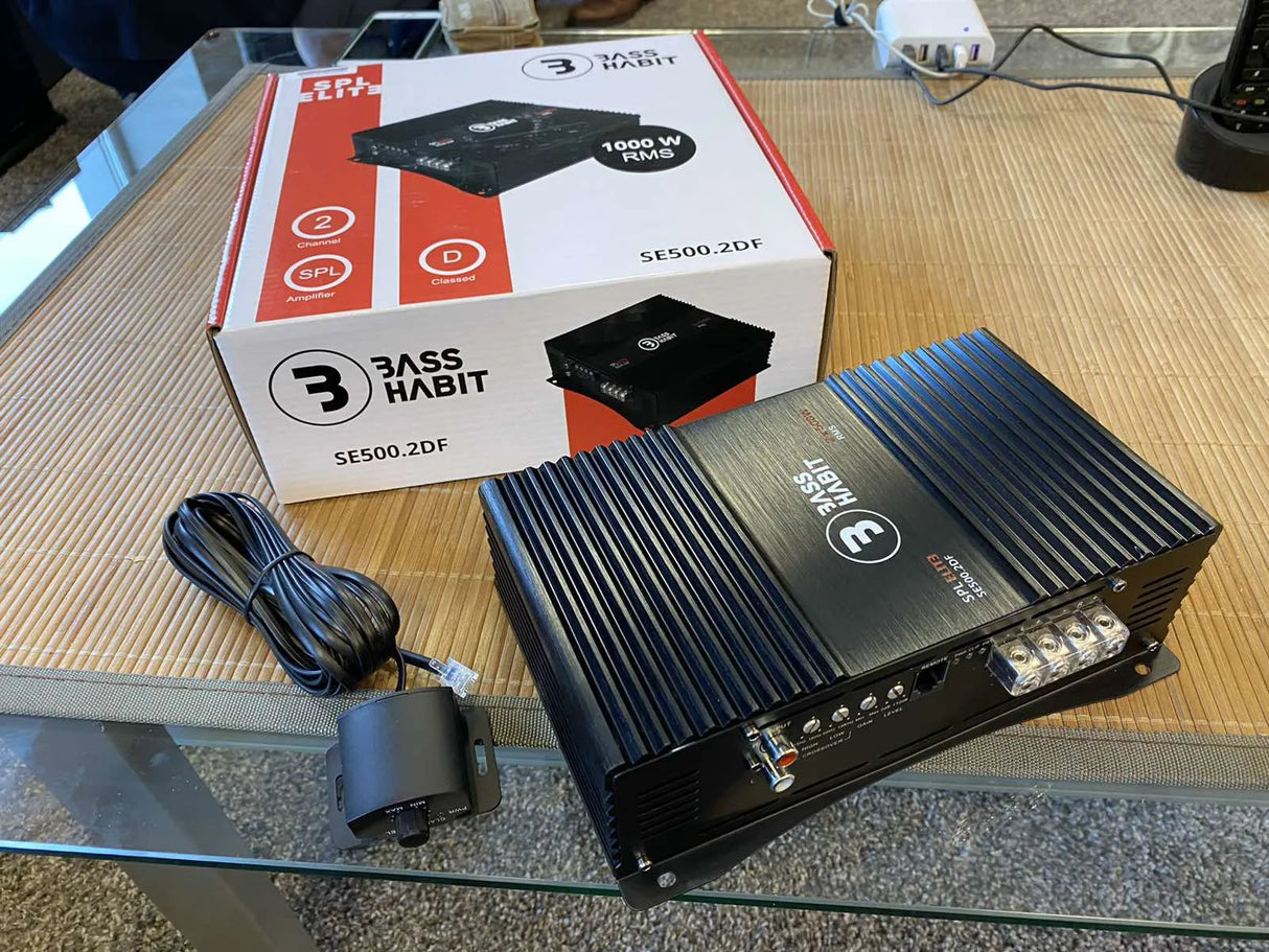 Bass Habit SPL ELITE 500.2DF, automobilinis garso stiprintuvas 2x500W