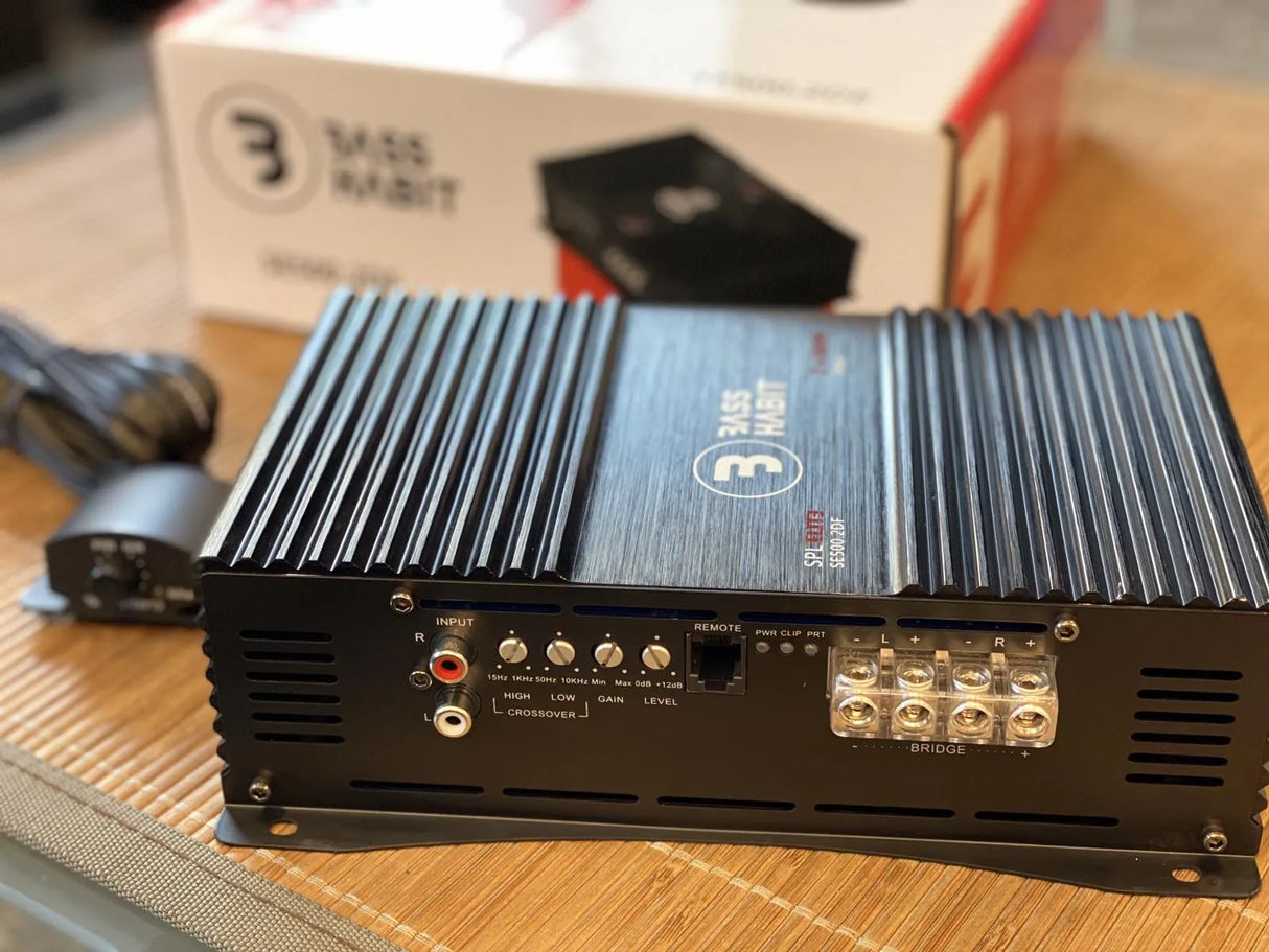 Bass Habit SPL ELITE 500.2DF, automobilinis garso stiprintuvas 2x500W