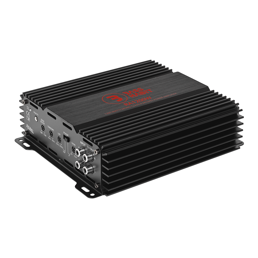 Bass Habit Rebel RA1200W, mono automobilinis garso stiprintuvas 600W
