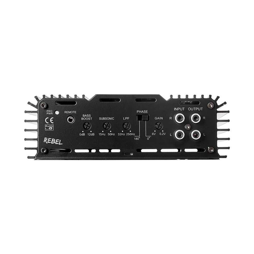 Bass Habit Rebel RA1200W, mono automobilinis garso stiprintuvas 600W